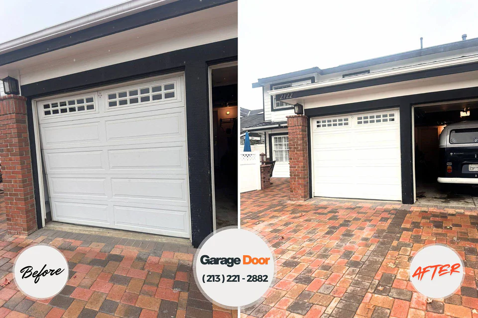 Before and after: garage door repair Ferndale, PA